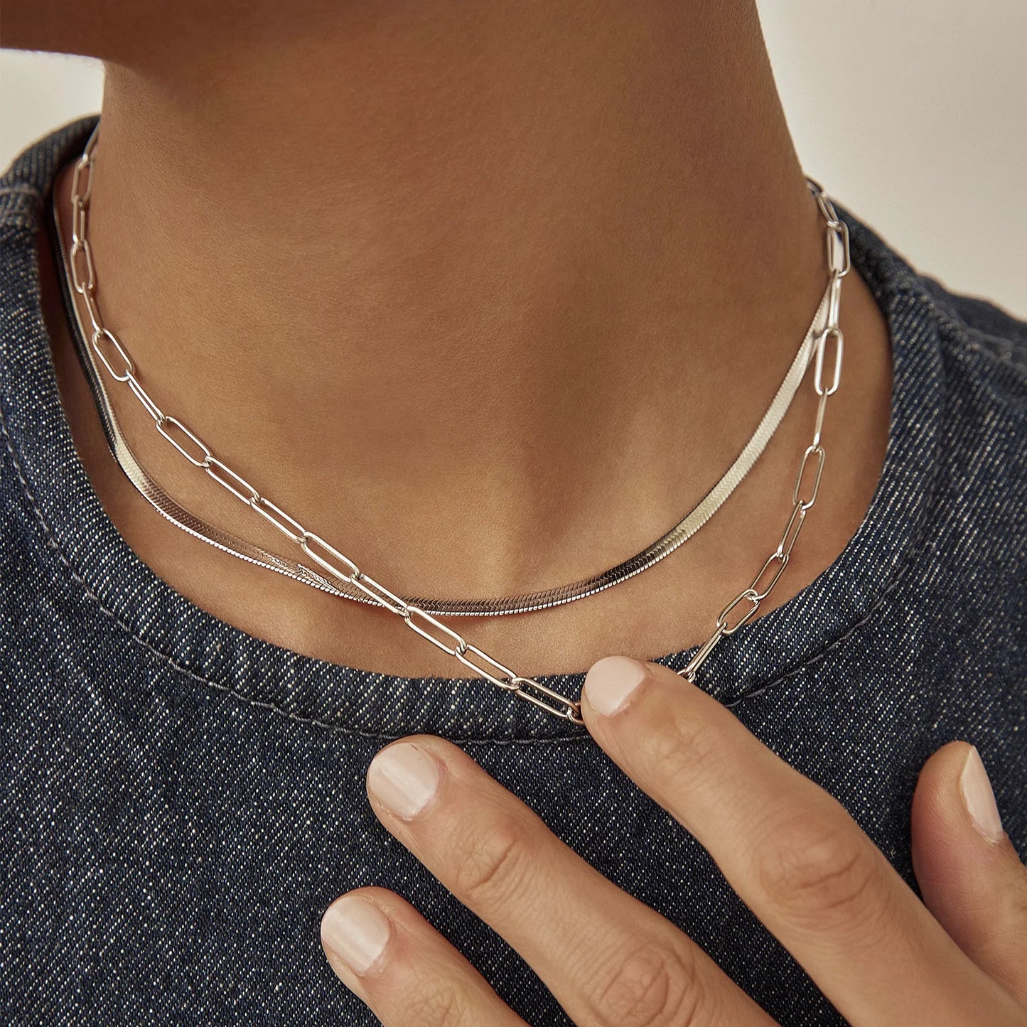 Valencia Silver Stacking Chain