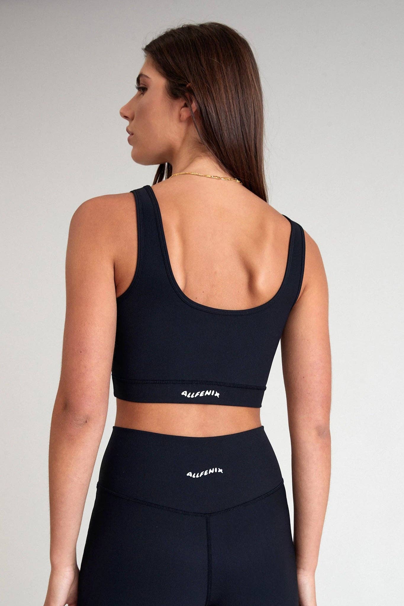 Eco Rib Contour Sports Bra | Black