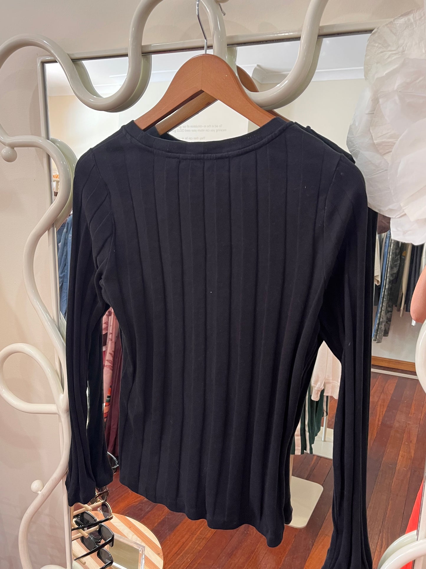 Country Road Black Knit Top - Size M