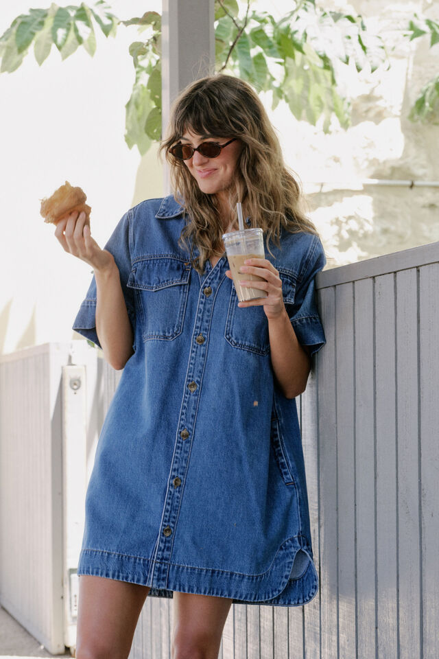 Relaxed Shirt Dress | Fresh Indigo