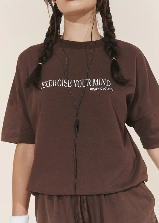 Exercise Your Mind T-shirt | Cacao