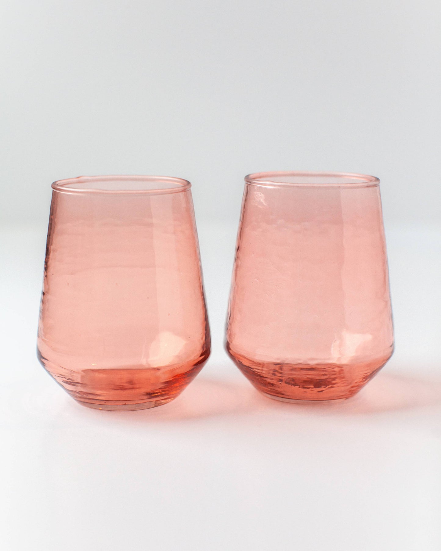 Handblown Hammered Glass Tumbler | Set of 2