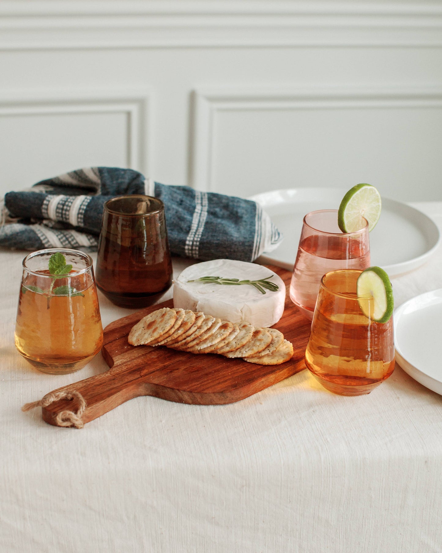 Handblown Hammered Glass Tumbler | Set of 2