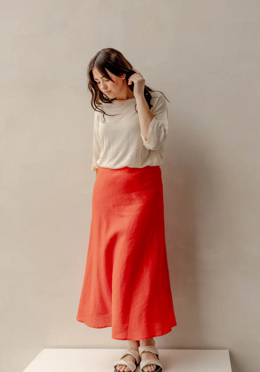 Zelda Slip Skirt | Tomato