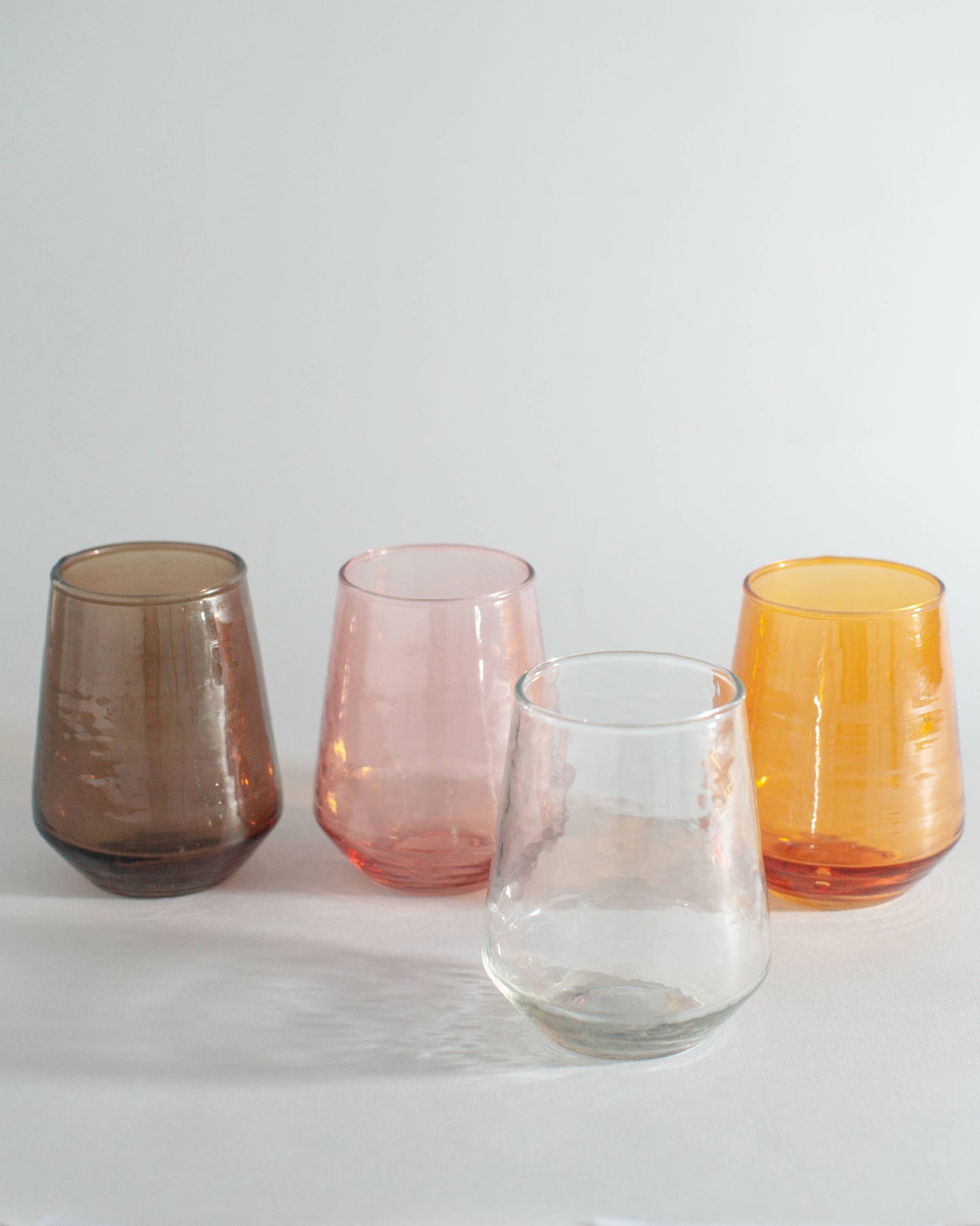 Handblown Hammered Glass Tumbler | Set of 2