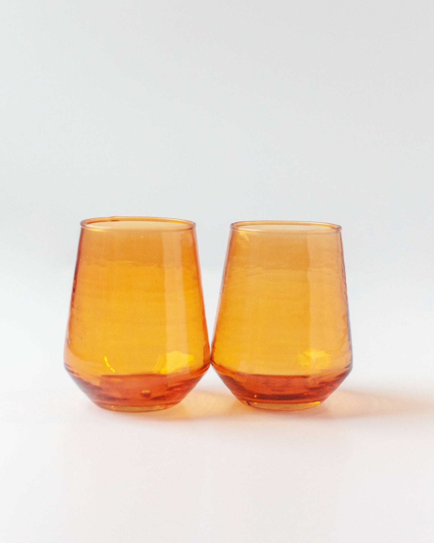 Handblown Hammered Glass Tumbler | Set of 2