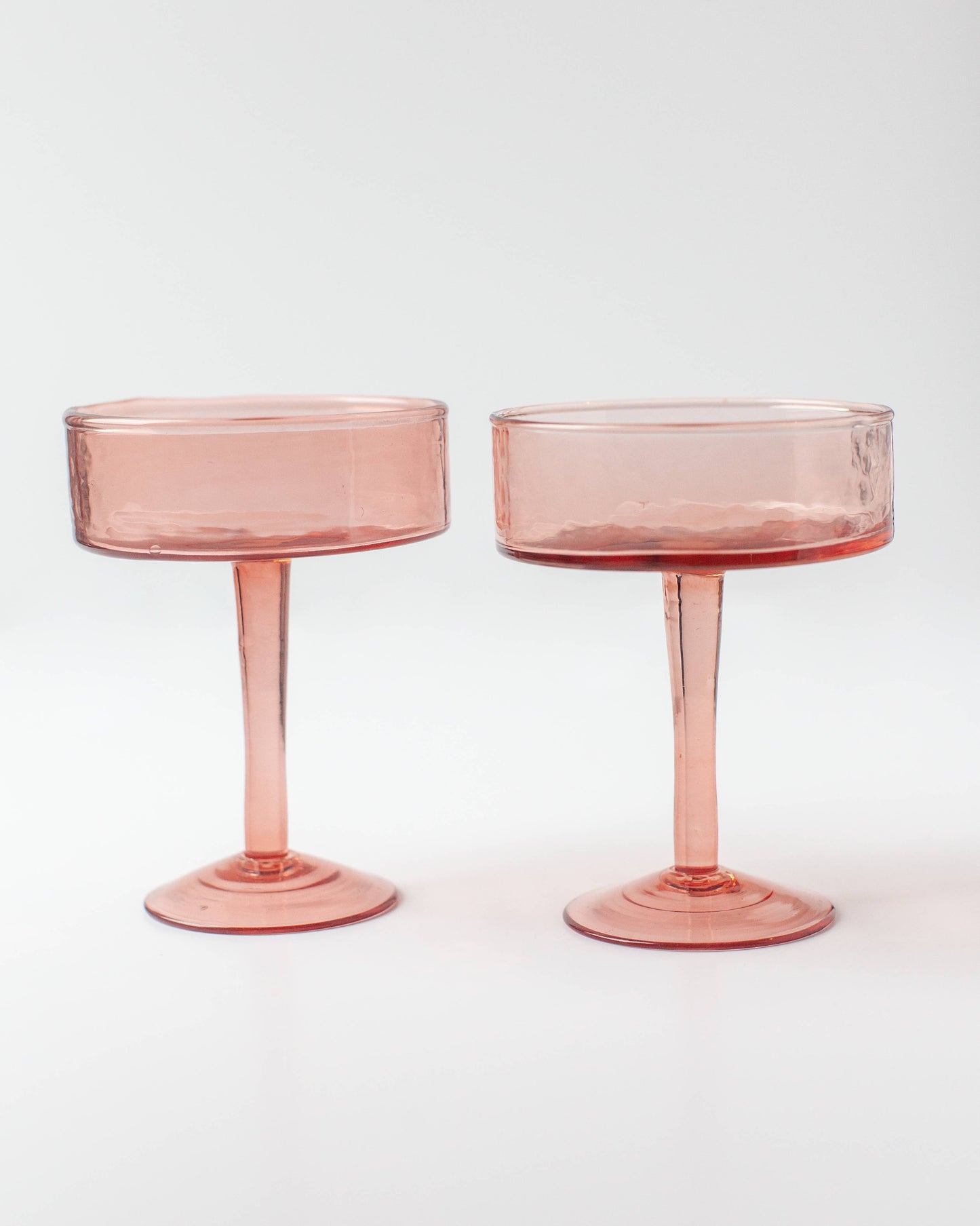 Handblown Hammered Coupe Cocktail Glass | Set of 2