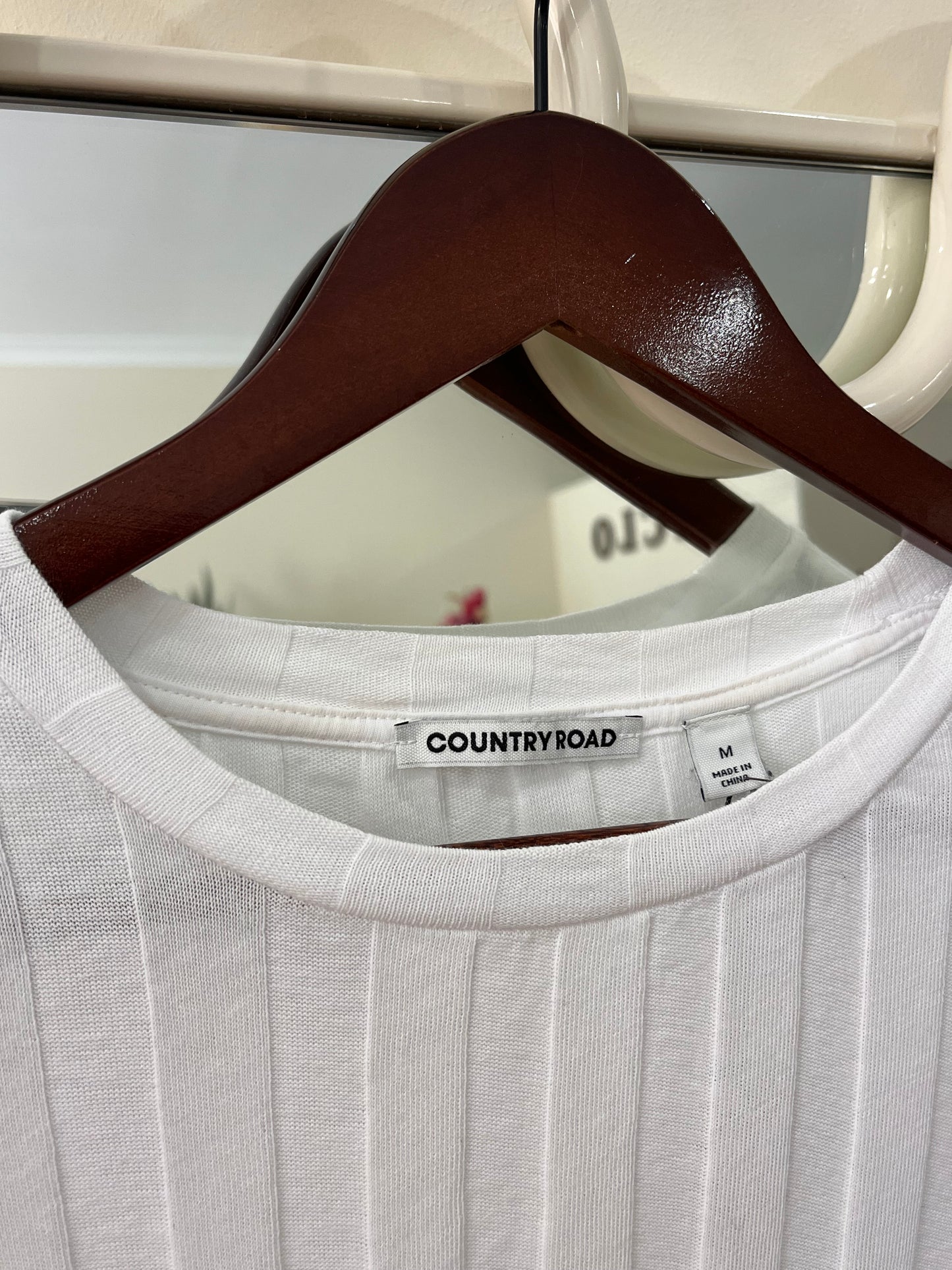 Country Road White Knit Top - Size M