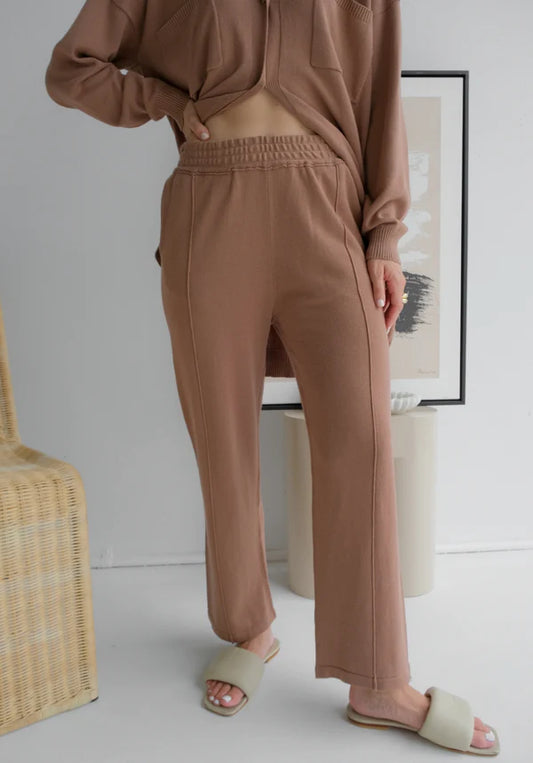 Zara Front Seam Pant | Café au Lait