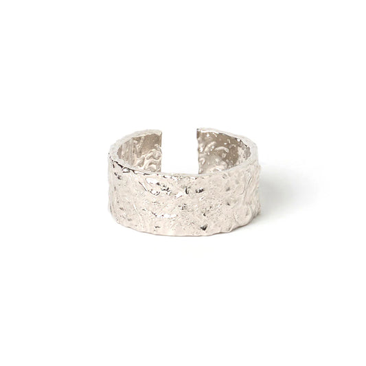 Eros Silver Textured Ring | Large