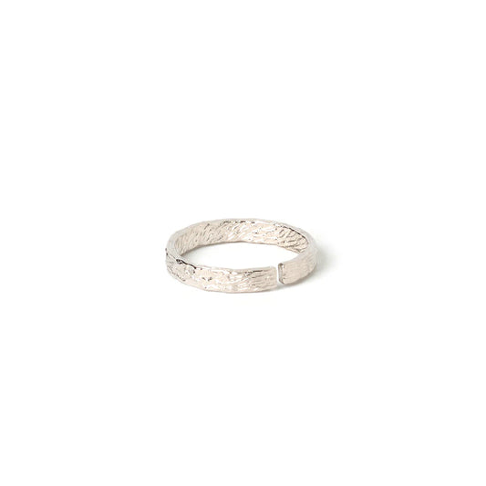 Eros Silver Textured Ring | Small