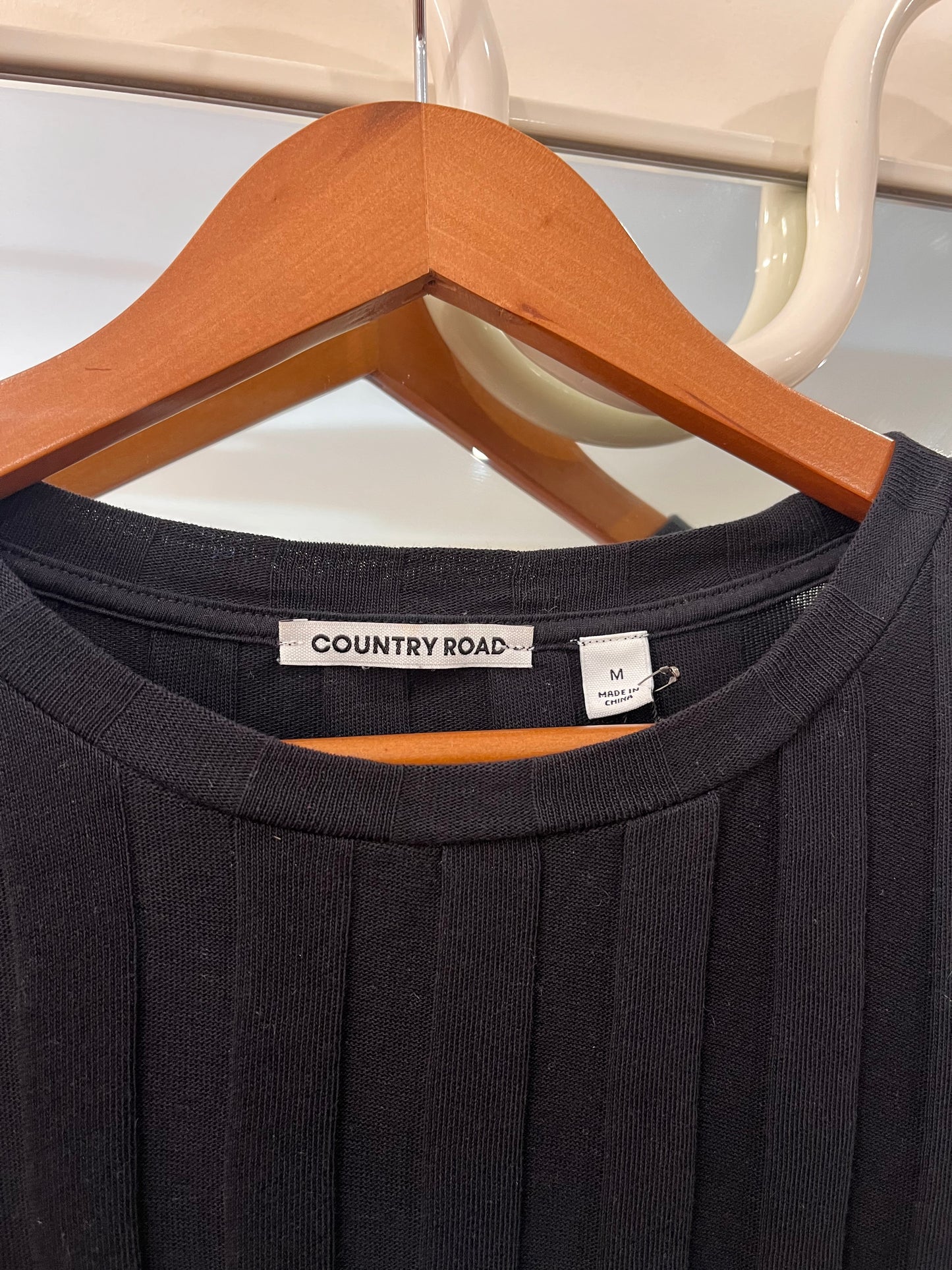 Country Road Black Knit Top - Size M