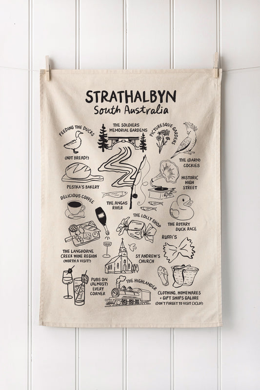 PRE-ORDER Strathalbyn Icons Tea Towel