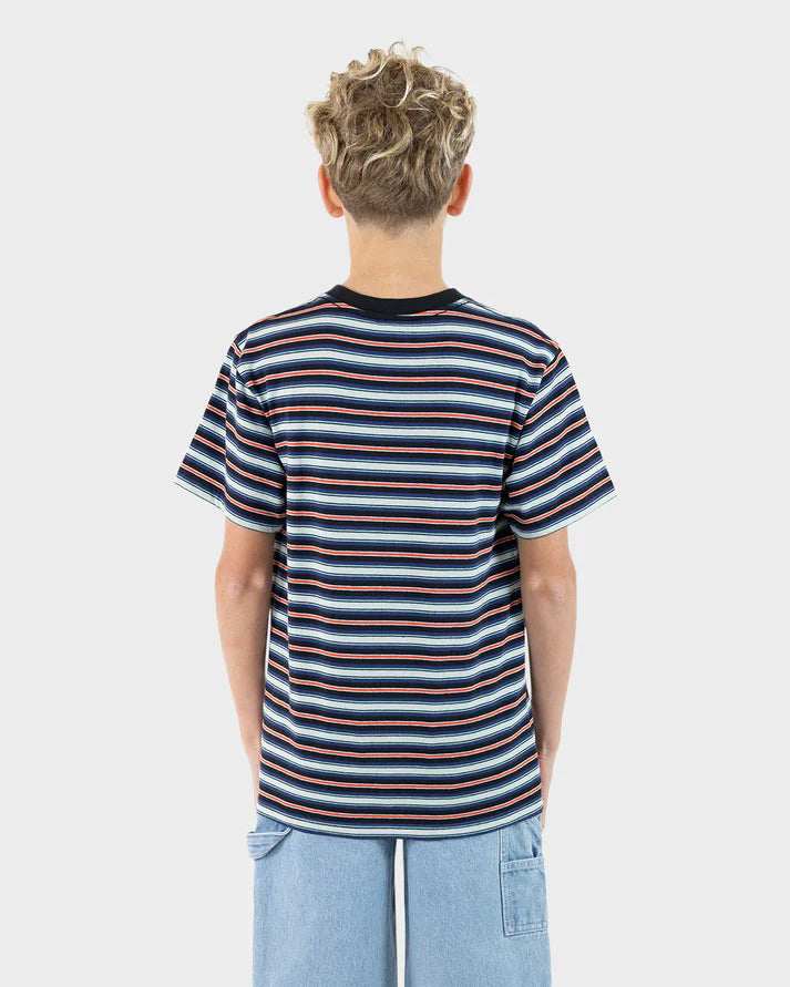 MFG Dot Patch Boys T-shirt | Multi Stripe