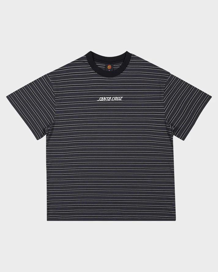 Solid Strip Tunnel Men's Box Fit T-shirt | Black Stripe