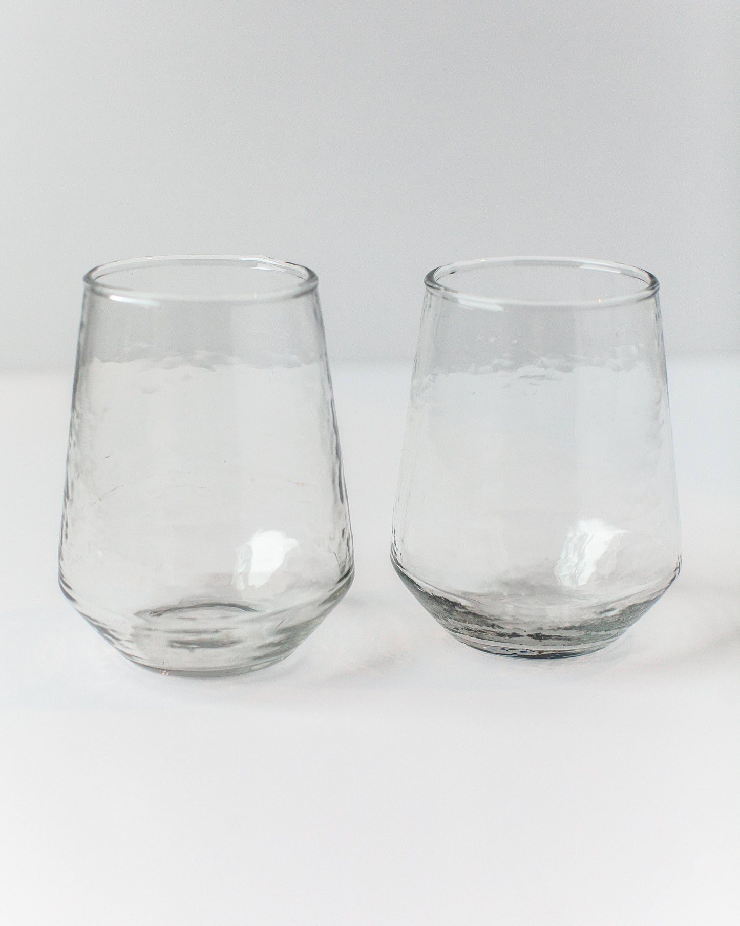 Handblown Hammered Glass Tumbler | Set of 2