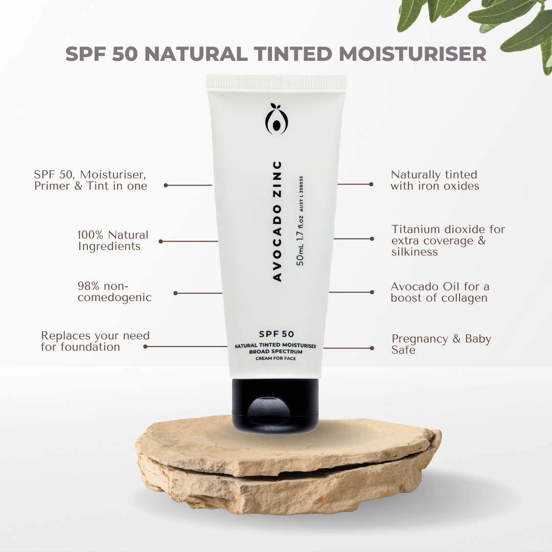 SPF 50 Natural Tinted Moisturiser | Light-Medium