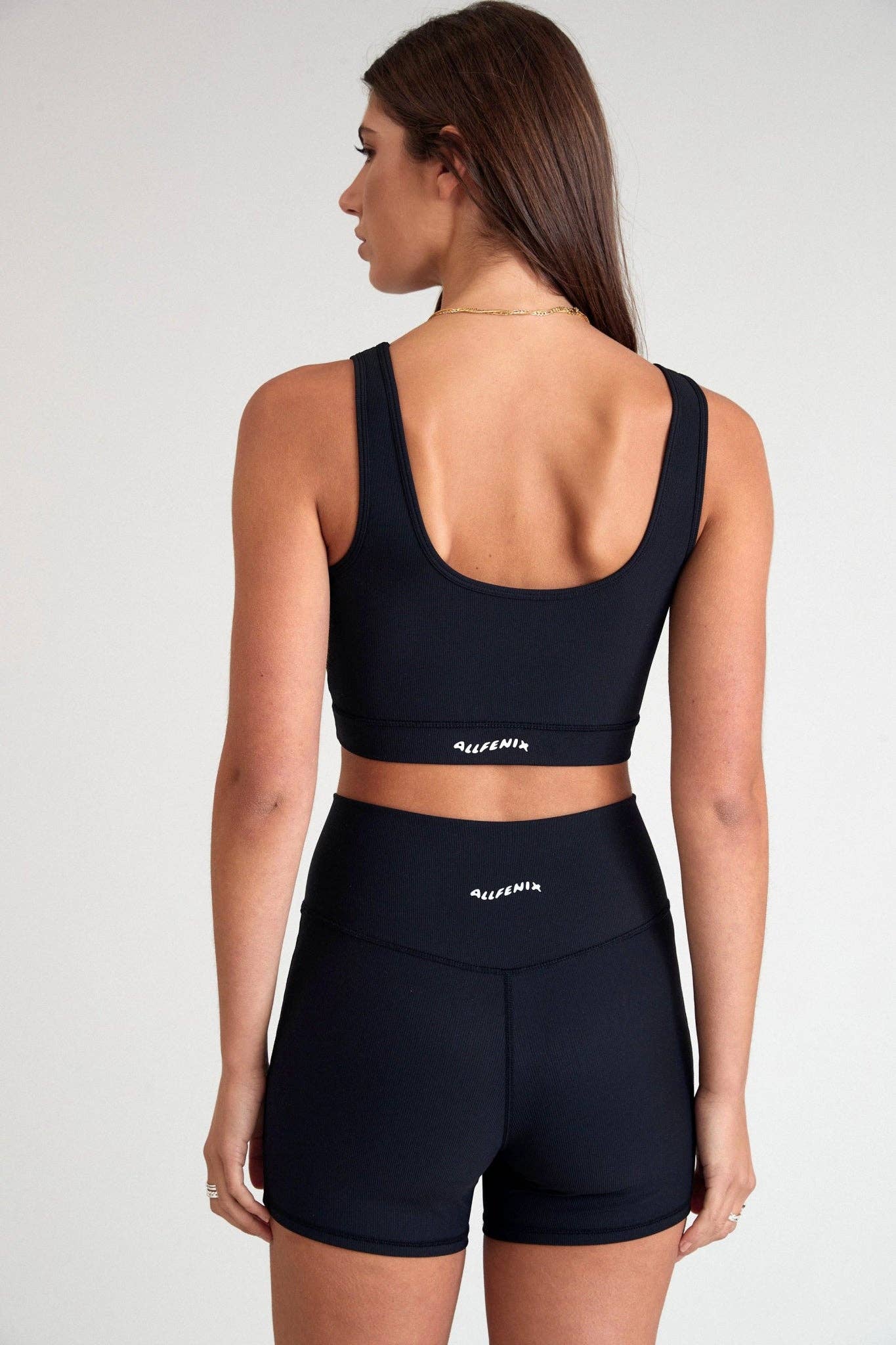 Eco Rib Contour Sports Bra | Black